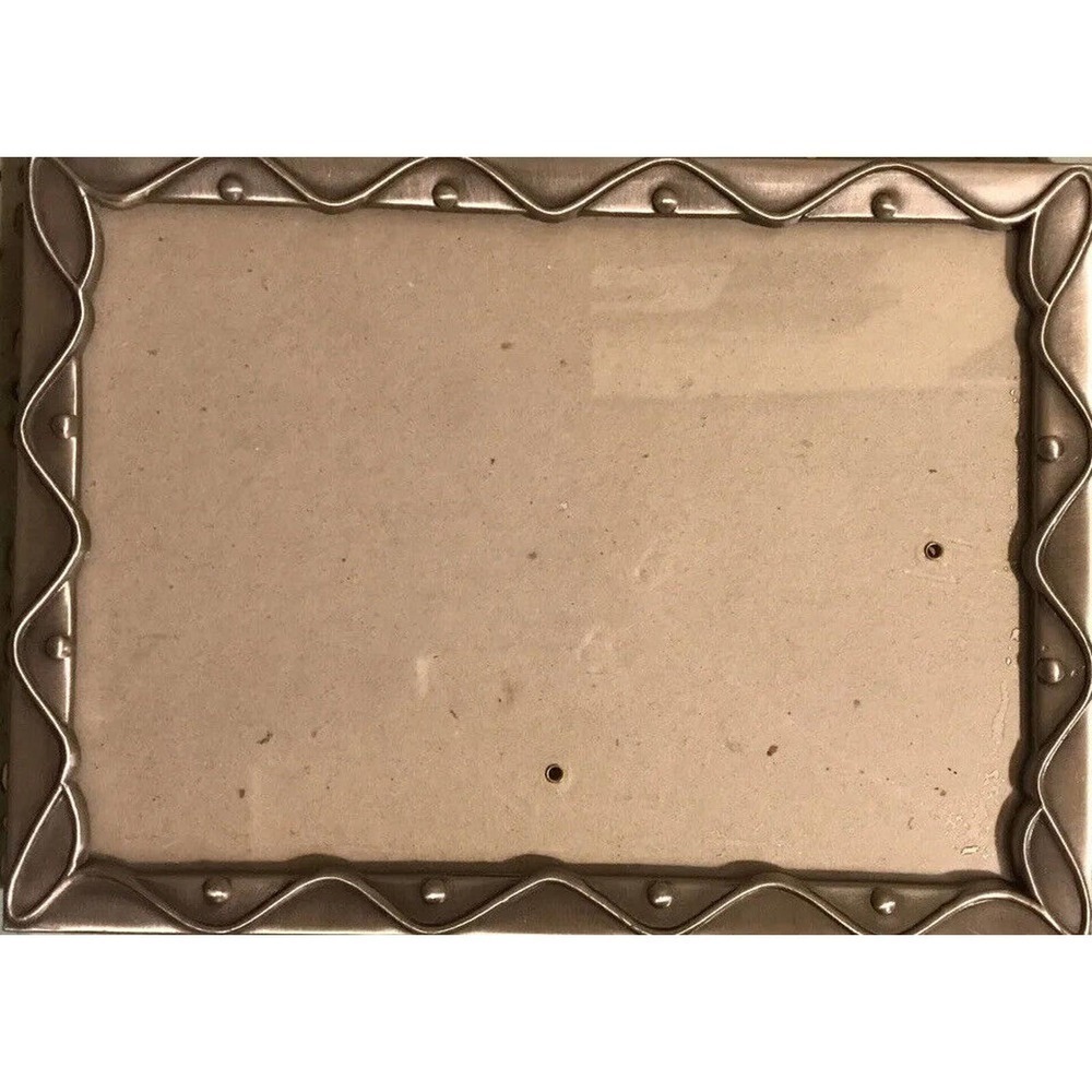 Unbranded Photo Frame Brushed Metal Geometric Design 4X6 Photo Used